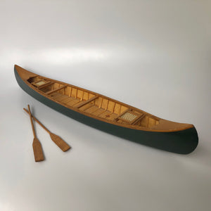 Vintage Wood Canoe Scale Model